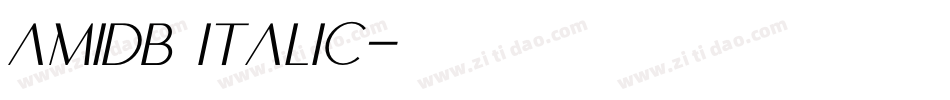AmiDB Italic字体转换